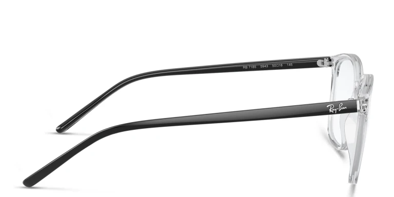 Shop Ray-Ban Logo-Embossed Unisex Square Eyeglasses in Clear online.