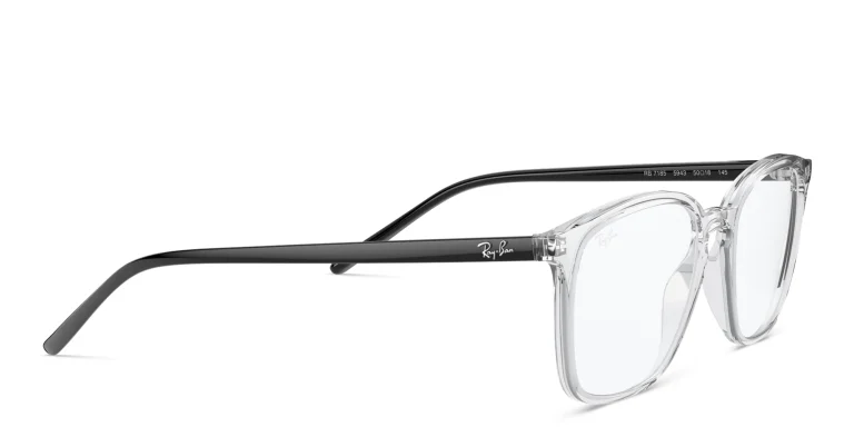 Shop Ray-Ban Logo-Embossed Unisex Square Eyeglasses in Clear online.