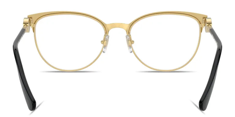Shop VERSACE Medusa Cat-Eye Eyeglasses in Black online.