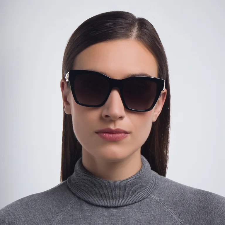 Shop Dolce & Gabbana Square Sunglasses in Black online.