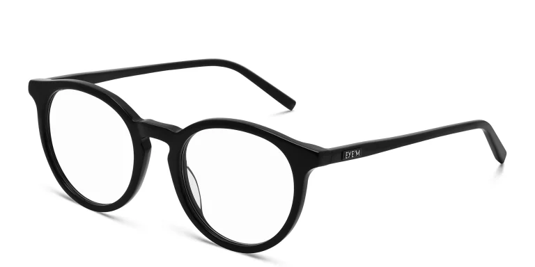 Shop EYE'M Round Eyeglasses in Black online.