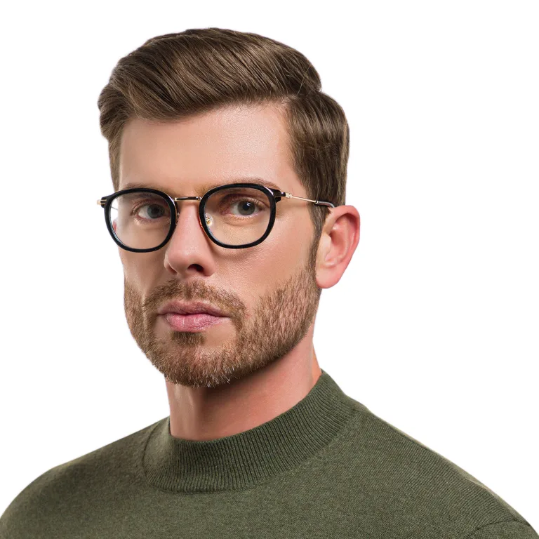 Shop EYE'M Square Eyeglasses in Black online.