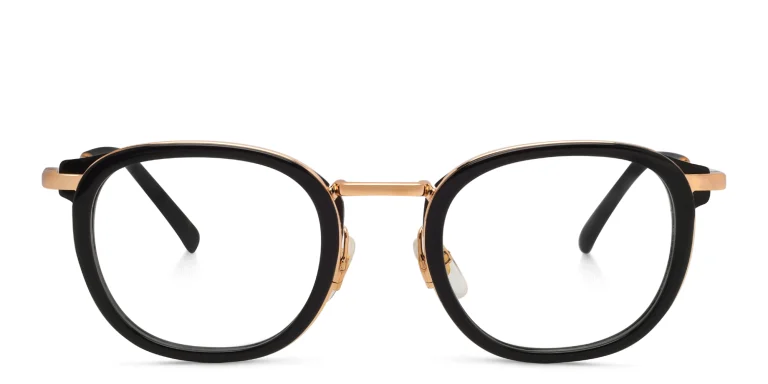 Shop EYE'M Square Eyeglasses in Black online.