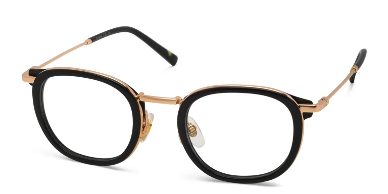 Shop EYE'M Square Eyeglasses in Black online.