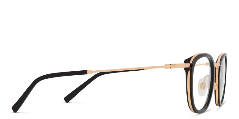 Shop EYE'M Square Eyeglasses in Black online.