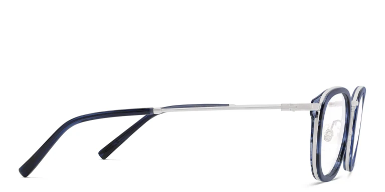 Shop EYE'M Square Eyeglasses in Silver online.