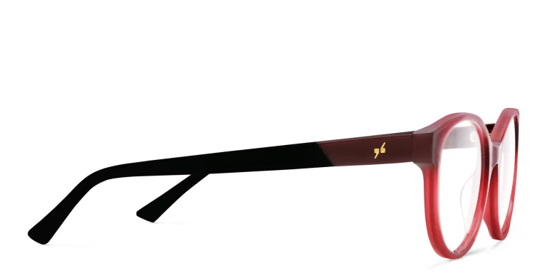 Shop EYE'M Round Eyeglasses in Red online.