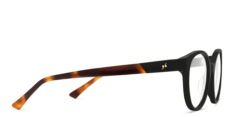 Shop EYE'M Round Eyeglasses in Black online.