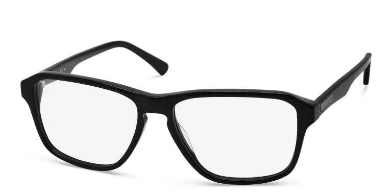 Shop EYE'M Wide Rectangle Eyeglasses in Black online.