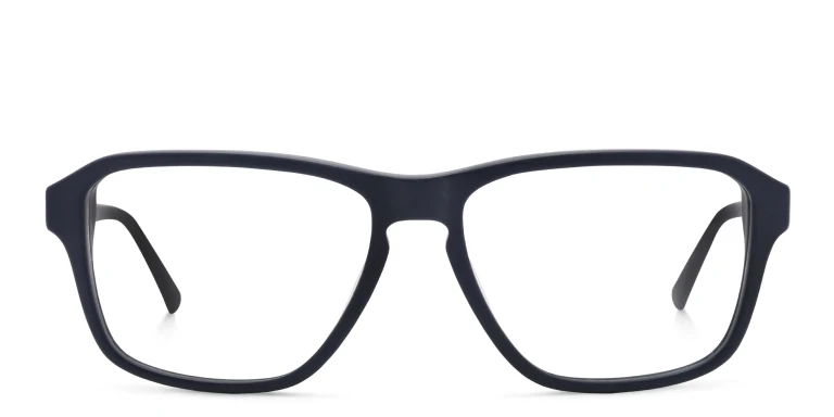 Shop EYE'M Wide Rectangle Eyeglasses in Blue online.