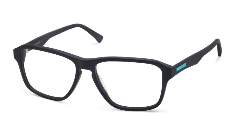 Shop EYE'M Wide Rectangle Eyeglasses in Blue online.