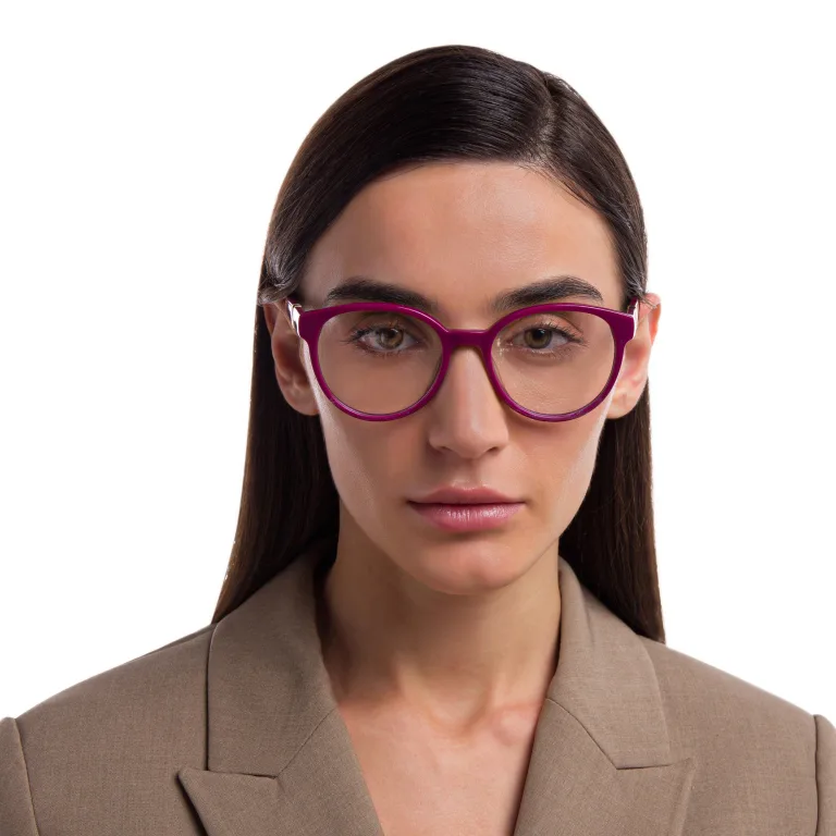 Shop EYE'M Round Eyeglasses in Purple online.