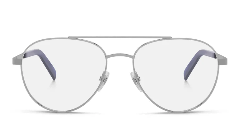 Shop EYE'M Wide Aviator Eyeglasses in Silver online.