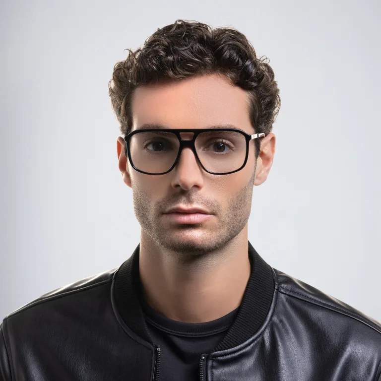 Shop EYE'M Wide Aviator Eyeglasses in Havana online.