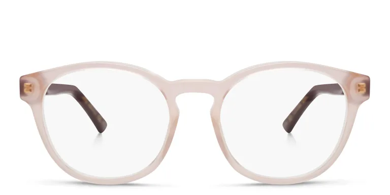 Shop EYE'M Round Eyeglasses in Nude online.