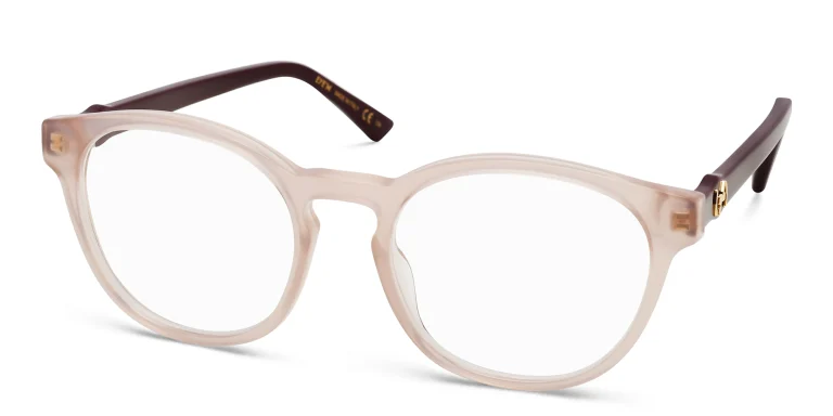 Shop EYE'M Round Eyeglasses in Nude online.