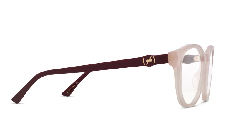 Shop EYE'M Round Eyeglasses in Nude online.