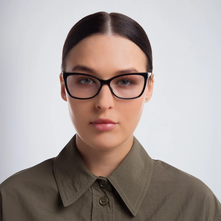 Shop EYE'M Wide Cat Eye Eyeglasses in Black online.