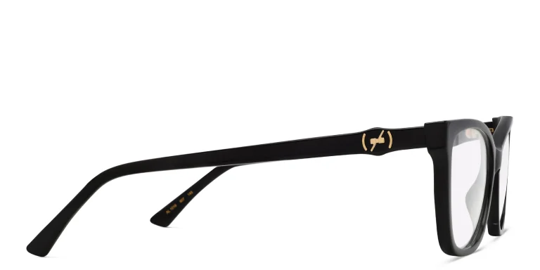 Shop EYE'M Wide Cat Eye Eyeglasses in Black online.