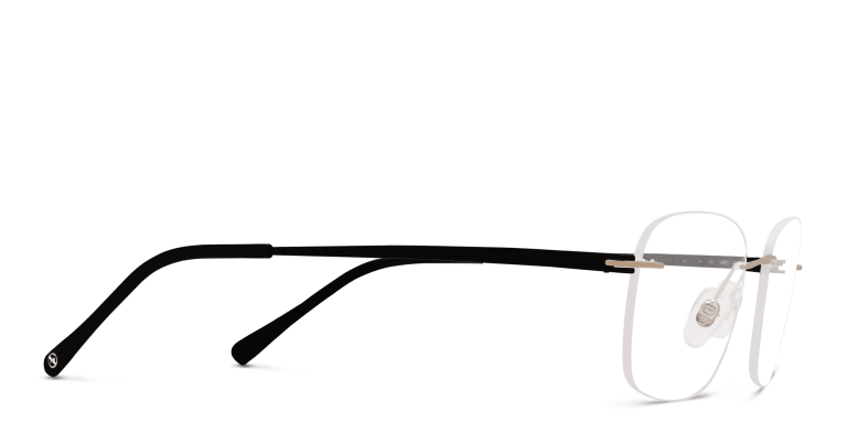 Shop EYE'M Rimless Rectangle Eyeglasses in Silver online.