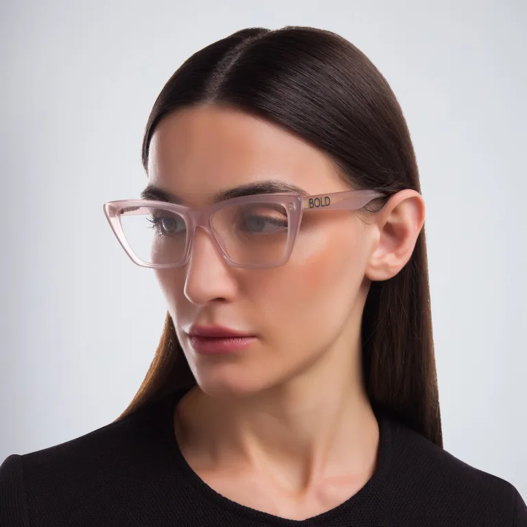 Shop EYE'M Cat Eye Eyeglasses in Nude online.