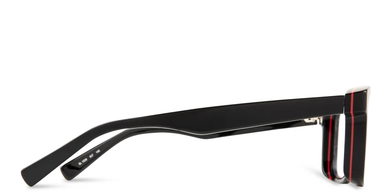 Shop EYE'M Square Eyeglasses in Black online.