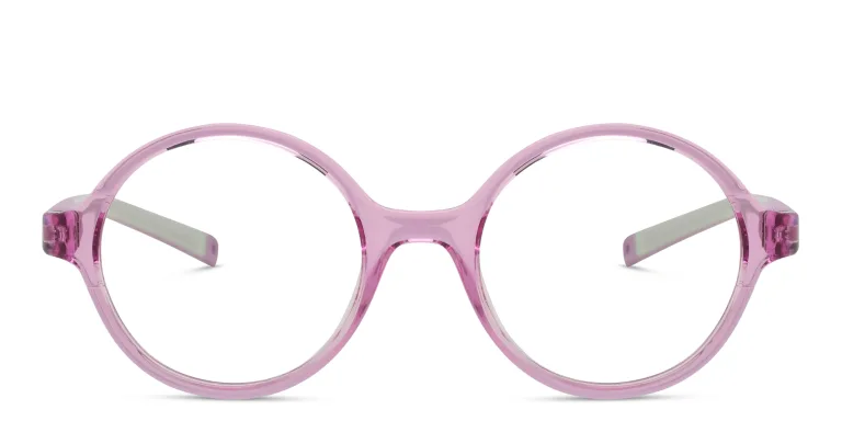 Shop EYE'M Kids Round Eyeglasses in Pink online.