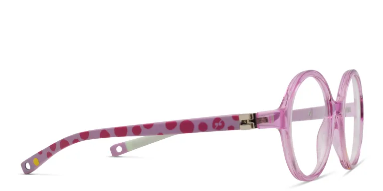 Shop EYE'M Kids Round Eyeglasses in Pink online.