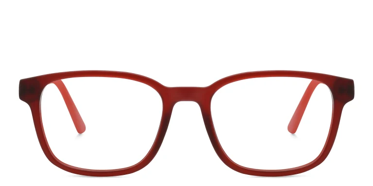 Shop EYE'M Kids Rectangle Eyeglasses in Red online.