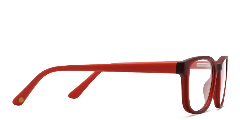 Shop EYE'M Kids Rectangle Eyeglasses in Red online.