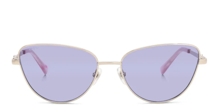 Shop EYE'M Cat Eye Sunglasses in Gold online.