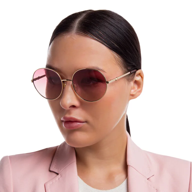 تسوق نظارة شمسية بإطار دائري EYE'M بلون ذهبي أونلاين.