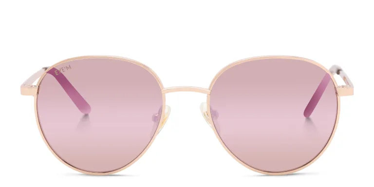 Shop EYE'M Kids Round Sunglasses in Gold online.