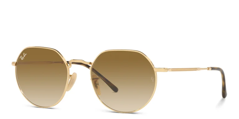 Shop Ray-Ban Jack Unisex Irregular Sunglasses in Gold online.