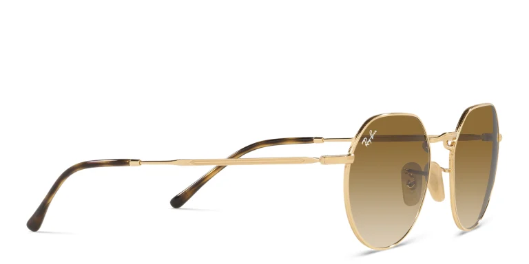 Shop Ray-Ban Jack Unisex Irregular Sunglasses in Gold online.
