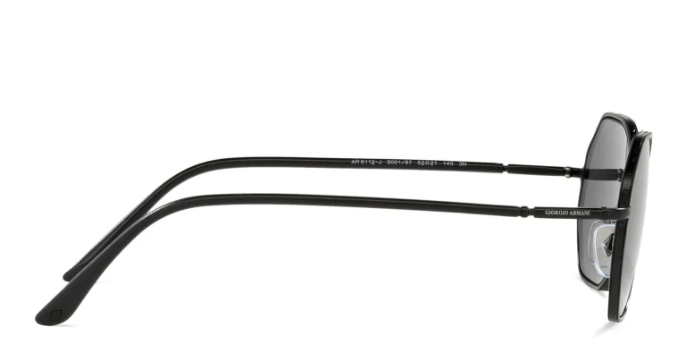 Shop GIORGIO ARMANI Irregular Sunglasses in Black online.