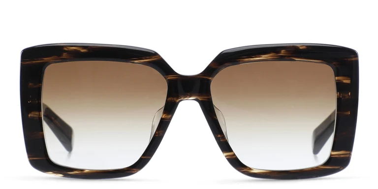 Shop BALMAIN La Royale Square Sunglasses in Brown online.