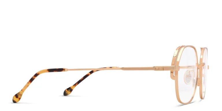 Shop ISABEL MARANT Irregular Eyeglasses in Gold online.