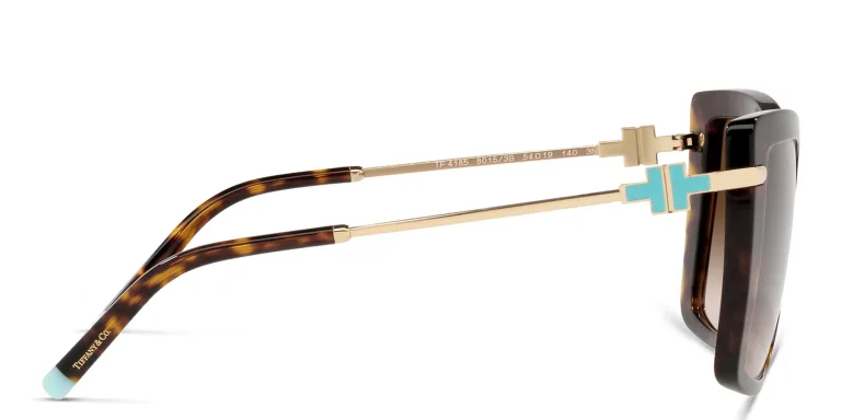 Shop TIFFANY Square Sunglasses in Havana online.