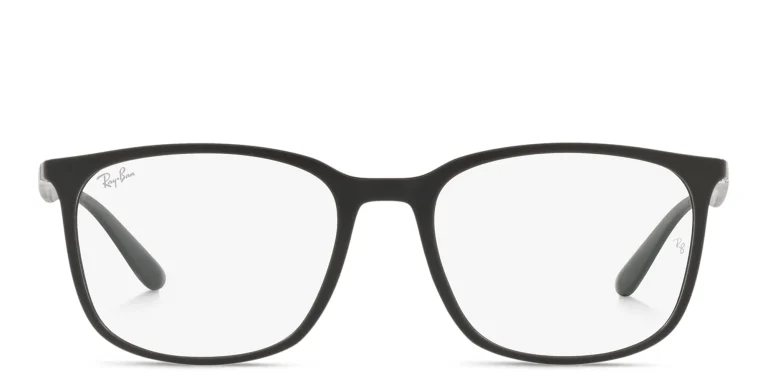 Shop Ray-Ban Unisex Square Eyeglasses in Black online.