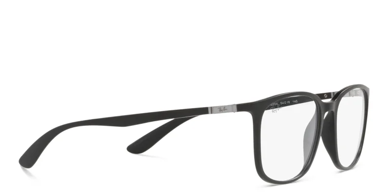Shop Ray-Ban Unisex Square Eyeglasses in Black online.