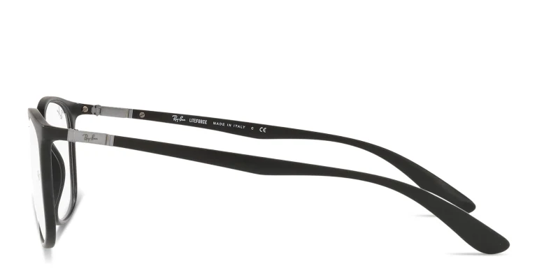 Shop Ray-Ban Optics Unisex Square Eyeglasses in Black online.