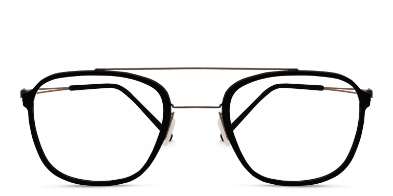 Shop MONOGRAM Unisex Square Eyeglasses in Black online.