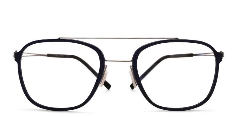 Shop MONOGRAM Unisex Square Eyeglasses in Blue online.