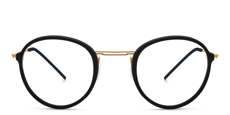 Shop MONOGRAM Unisex Round Eyeglasses in Black online.