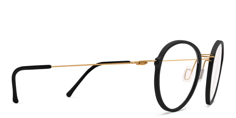 Shop MONOGRAM Unisex Round Eyeglasses in Black online.