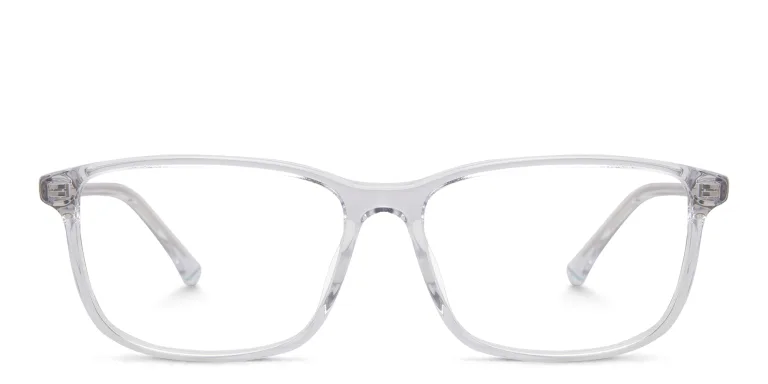 Shop EYE'M Wide Rectangle Eyeglasses in Clear online.