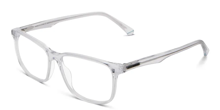 Shop EYE'M Wide Rectangle Eyeglasses in Clear online.
