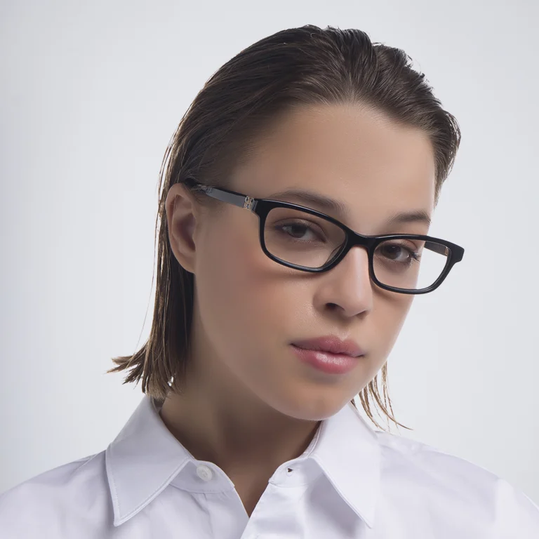 Shop EYE'M Rectangle Eyeglasses in Black online.