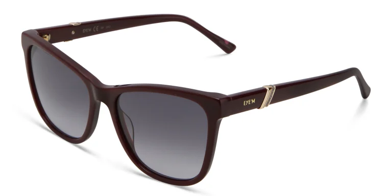 Shop EYE'M Square Sunglasses in Red online.